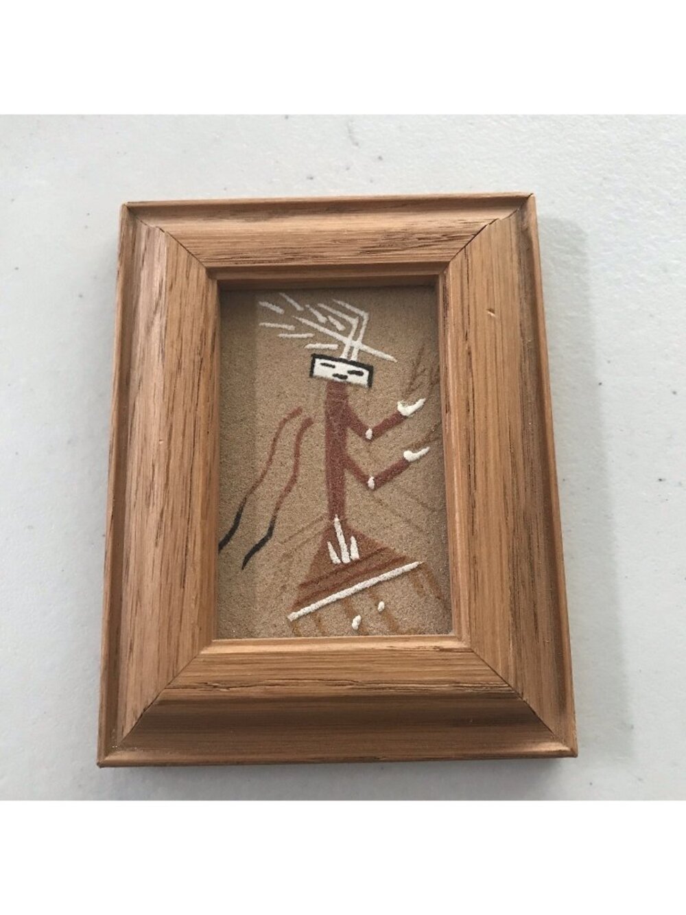 Framed Sand Painting Native American Art Mini Southwestern Gallery Wall Decor